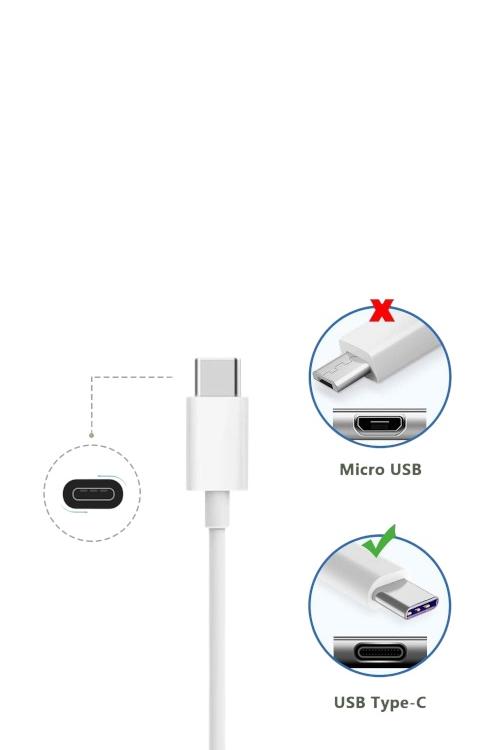 Bulk Jar 50 Pack Type-C to USB Charging Cables White